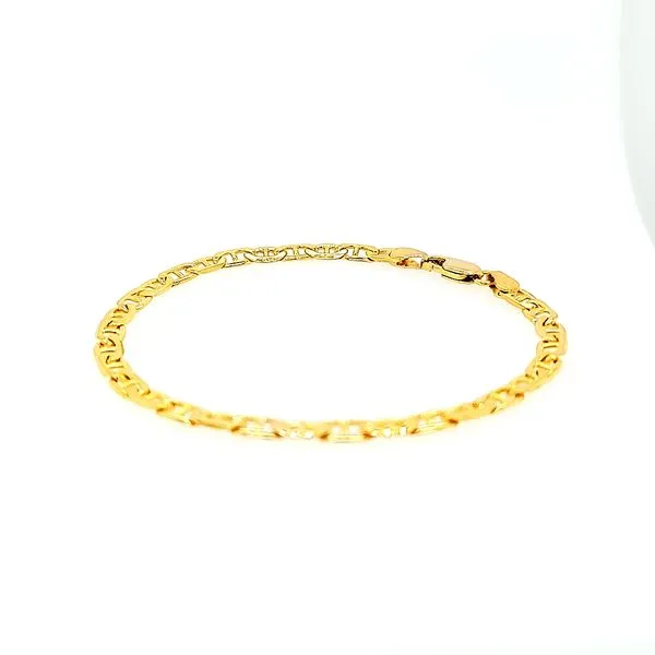 14kt Yellow Gold 4.5mm Anchor Link Bracelet Image 5 Arezzo Jewelers Elmwood Park, IL