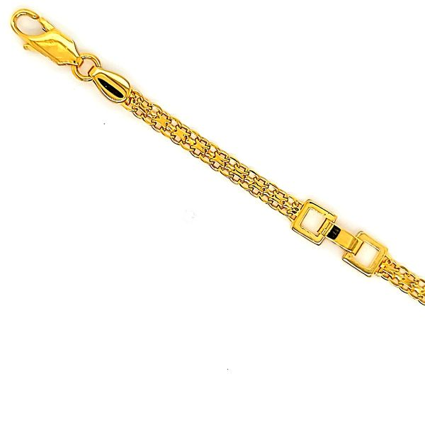 14k Yellow Gold Mesh Link Bracelet Image 3 Arezzo Jewelers Elmwood Park, IL