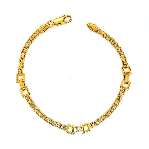 14k Yellow Gold Mesh Link Bracelet Arezzo Jewelers Elmwood Park, IL