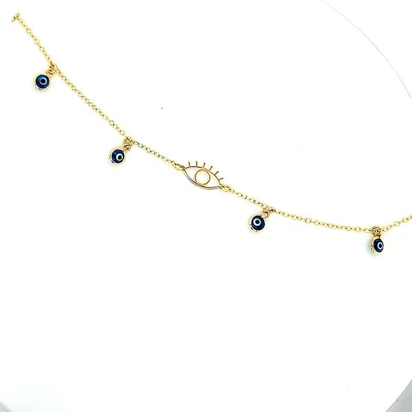 14k Yellow Gold Evil Eye Gold Bracelet Image 3 Arezzo Jewelers Elmwood Park, IL