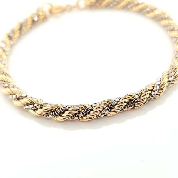 18k Two Tone Gold Italian Bracelet Image 2 Arezzo Jewelers Elmwood Park, IL