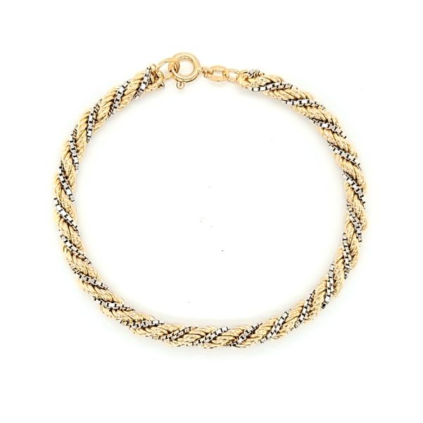 18k Two Tone Gold Italian Bracelet Arezzo Jewelers Elmwood Park, IL
