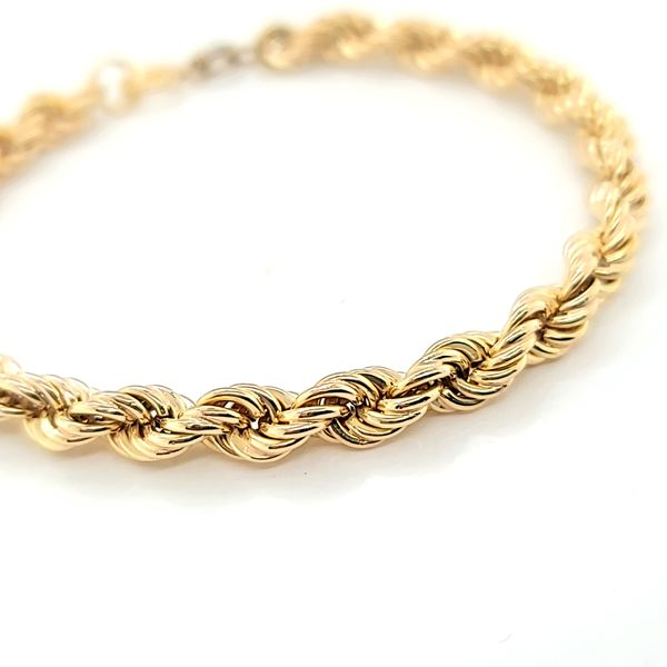 18k Yellow Gold 5.5mm Hollow Rope Bracelet, 7.5