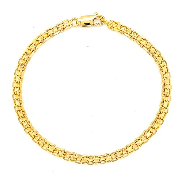 14k Yellow Gold Fancy Link Italian Bracelet Arezzo Jewelers Elmwood Park, IL
