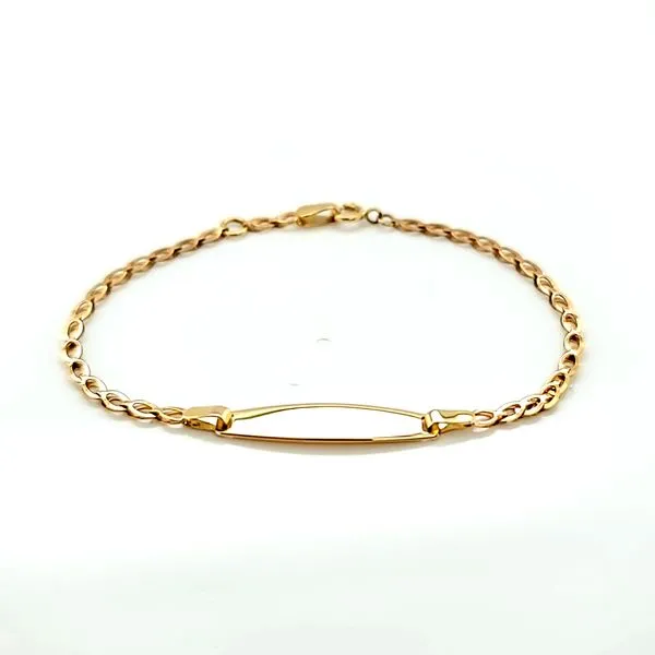 14k Yellow Gold Baby ID Bracelet Image 2 Arezzo Jewelers Elmwood Park, IL