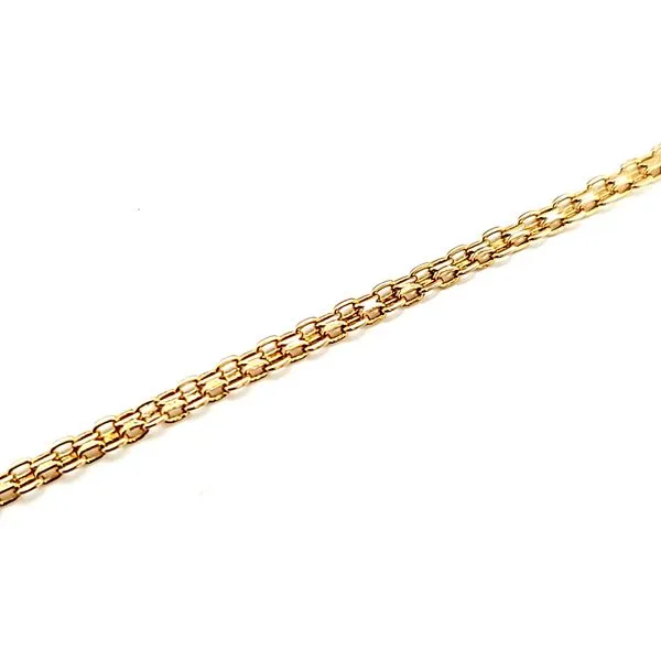 14k Yellow Gold Bismark Link Ankle Bracelet Image 2 Arezzo Jewelers Elmwood Park, IL