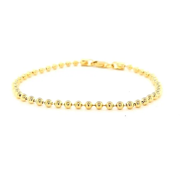 14k Yellow Gold Beaded Bracelet Image 2 Arezzo Jewelers Elmwood Park, IL