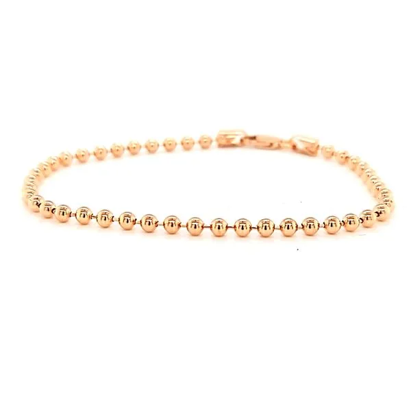 14k Rosé Gold Beaded Bracelet Image 2 Arezzo Jewelers Elmwood, IL