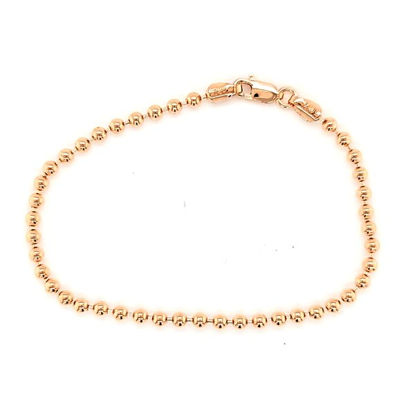 14k Rosé Gold Beaded Bracelet Arezzo Jewelers Elmwood Park, IL