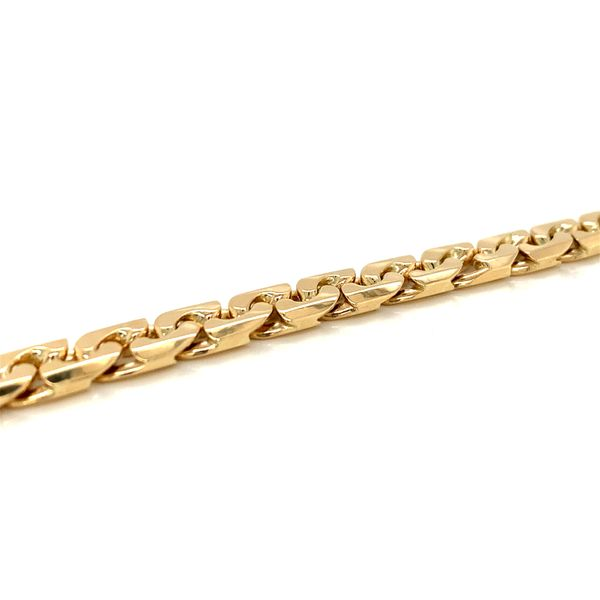 14k Yellow Gold Fancy Link Mens Bracelet Image 3 Arezzo Jewelers Elmwood Park, IL