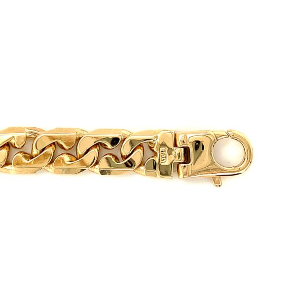 14k Yellow Gold Fancy Link Mens Bracelet Image 5 Arezzo Jewelers Elmwood Park, IL