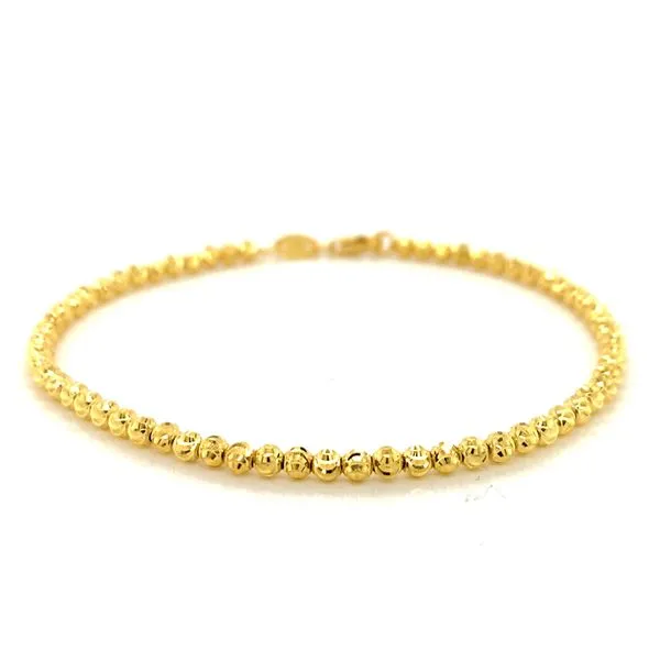 14k Yellow Gold 3mm Moon Cut Bracelet Image 2 Arezzo Jewelers Elmwood Park, IL