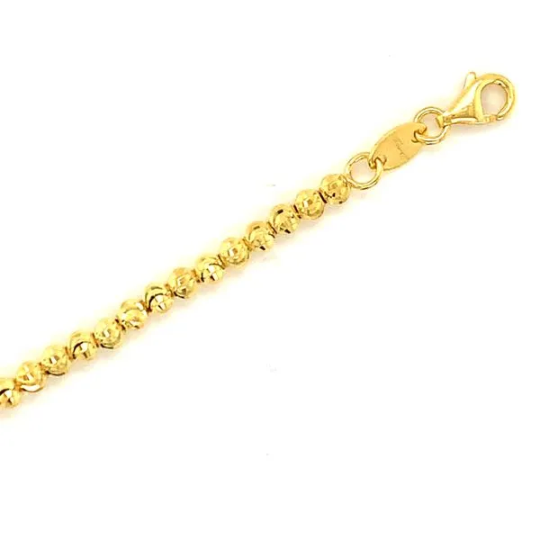 14k Yellow Gold 3mm Moon Cut Bracelet Image 4 Arezzo Jewelers Elmwood Park, IL