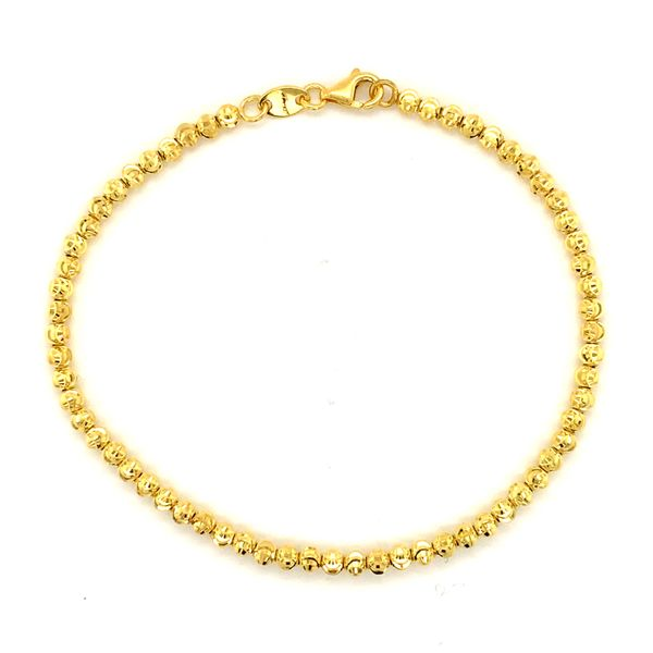 14k Yellow Gold 3mm Moon Cut Bracelet Arezzo Jewelers Elmwood Park, IL