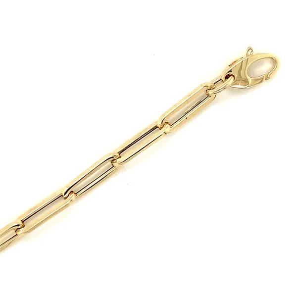 14k Yellow Gold 4.3mm Paperclip Bracelet Image 3 Arezzo Jewelers Elmwood Park, IL