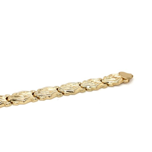 14k Yellow Gold 10mm Italian Link Bracelets Image 3 Arezzo Jewelers Elmwood Park, IL