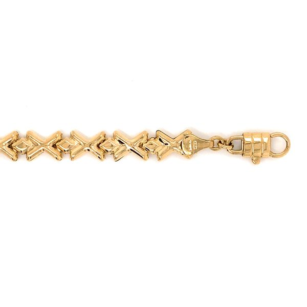 18k Yellow Gold Italian Link Bracelet Image 2 Arezzo Jewelers Elmwood Park, IL