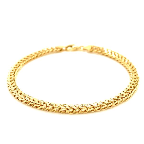 14k Yellow Gold Braided Bracelet Image 2 Arezzo Jewelers Elmwood Park, IL