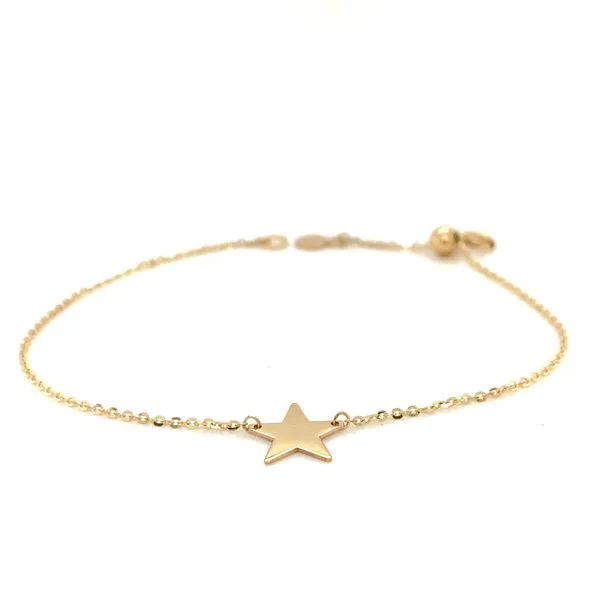 14k Yellow Gold Star Bolo Bracelet Image 2 Arezzo Jewelers Elmwood Park, IL