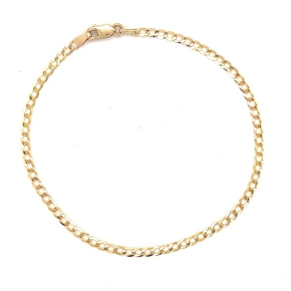 14k Yellow Gold 3.8mm Curb Link Bracelet, 7