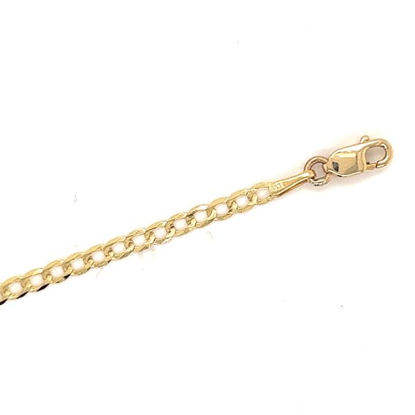 14k Yellow Gold 3.8mm Curb Link Bracelet, 7