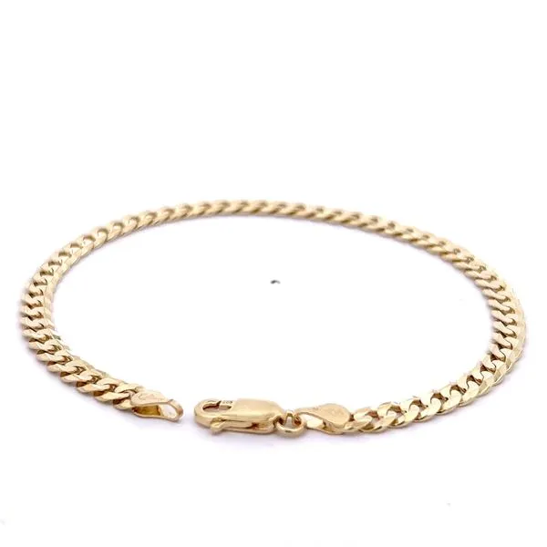 14k Yellow Gold Curb Curb Link Bracelet Image 3 Arezzo Jewelers Elmwood Park, IL