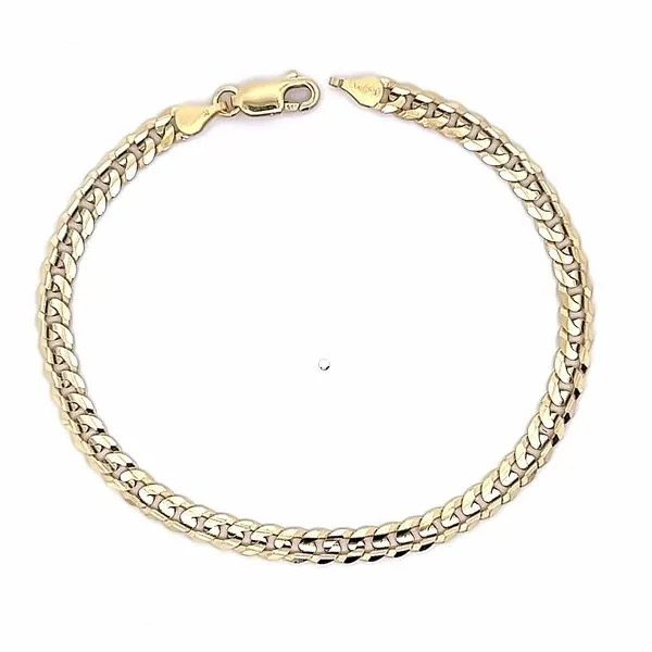 14k Yellow Gold Curb Curb Link Bracelet Arezzo Jewelers Elmwood Park, IL