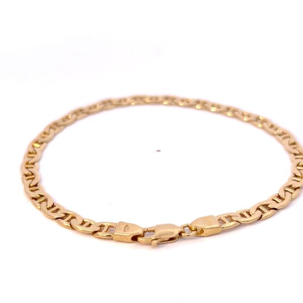 18k Yellow Gold 4.4mm Anchor Link Bracelet Image 3 Arezzo Jewelers Elmwood Park, IL