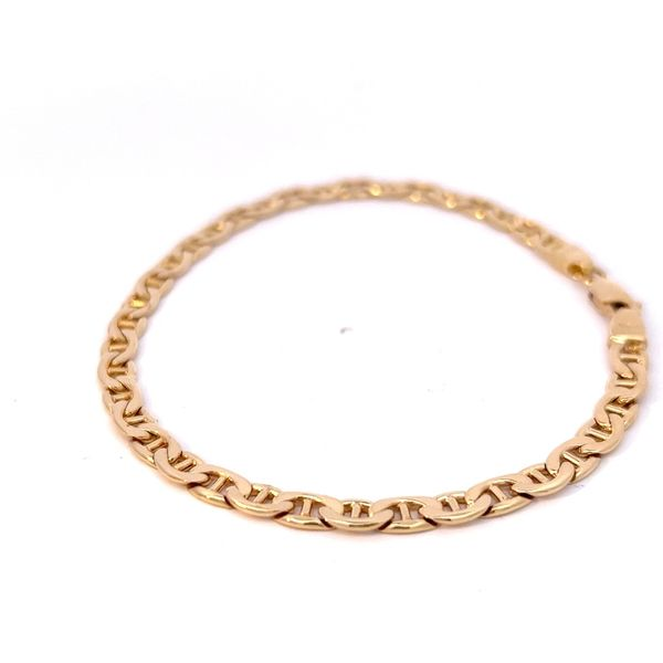18k Yellow Gold 4.4mm Anchor Link Bracelet Image 4 Arezzo Jewelers Elmwood Park, IL
