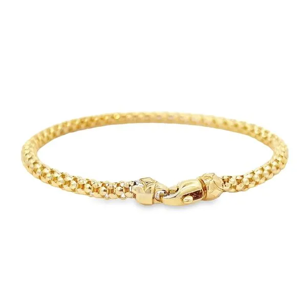 18K Yellow Gold Fancy Mesh Link Bracelet Image 2 Arezzo Jewelers Elmwood Park, IL