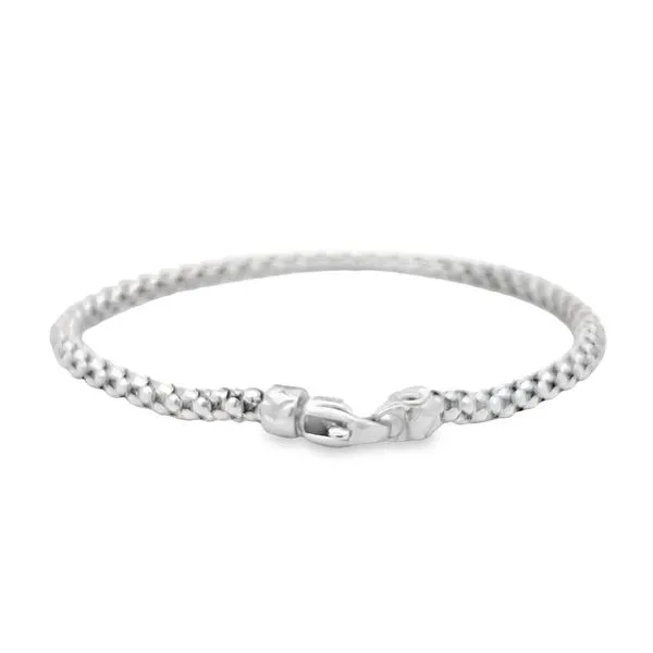 18K White Gold Fancy Mesh Link Bracelet Image 2 Arezzo Jewelers Elmwood Park, IL