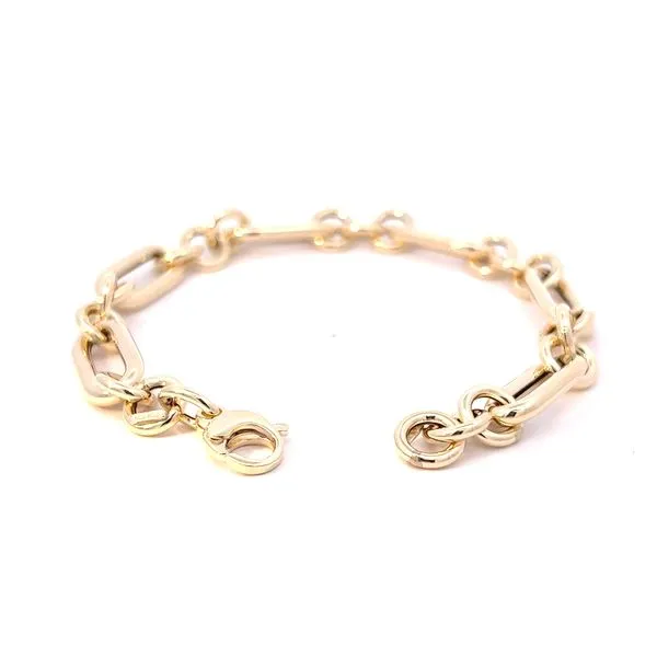 14K Gold Designer Paperclip Round Link Chain Image 3 Arezzo Jewelers Elmwood Park, IL