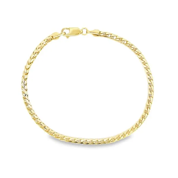 14K Yellow Gold 3mm Franco Link Bracelet Image 2 Arezzo Jewelers Elmwood Park, IL