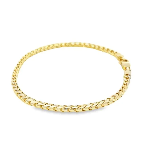 14K Yellow Gold 3mm Franco Link Bracelet Image 3 Arezzo Jewelers Elmwood Park, IL