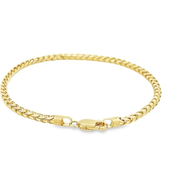14K Yellow Gold 3mm Franco Link Bracelet Image 4 Arezzo Jewelers Elmwood Park, IL