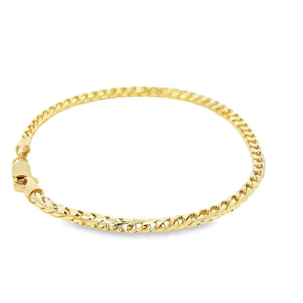 14K Yellow Gold 3mm Franco Link Bracelet Image 5 Arezzo Jewelers Elmwood Park, IL