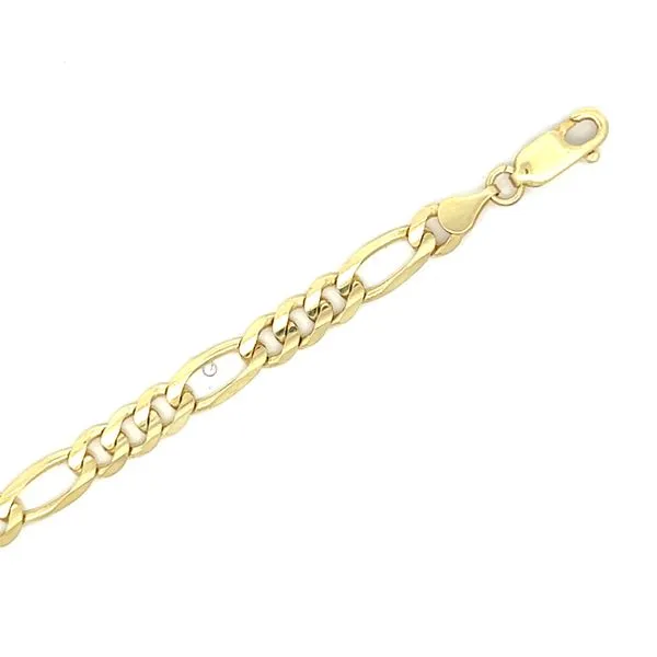 14K Yellow Gold 5.5mm Figaro Link Bracelet Image 2 Arezzo Jewelers Elmwood Park, IL