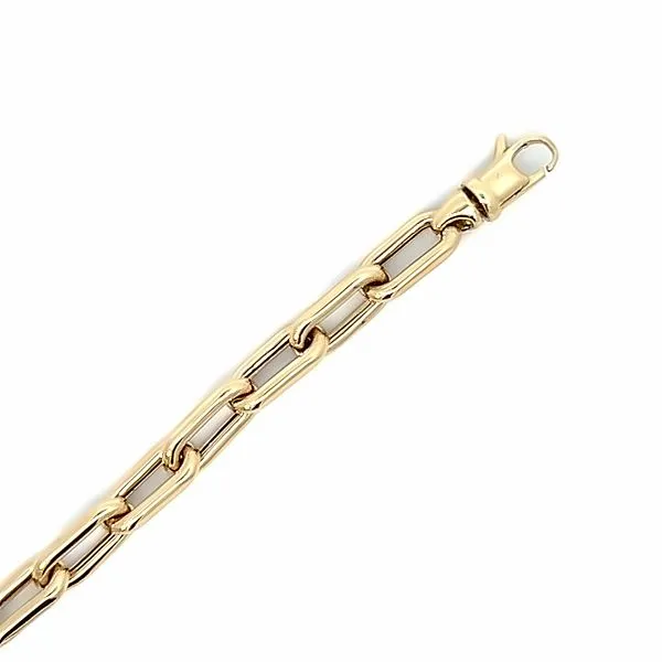 14K Yellow Gold 6mm Italian Open Link Bracelet Image 2 Arezzo Jewelers Elmwood, IL