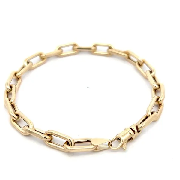 14K Yellow Gold 6mm Italian Open Link Bracelet Image 5 Arezzo Jewelers Elmwood, IL