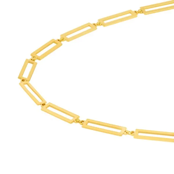 14K Yellow Gold Italian Station Link Bracelet Image 2 Arezzo Jewelers Elmwood Park, IL
