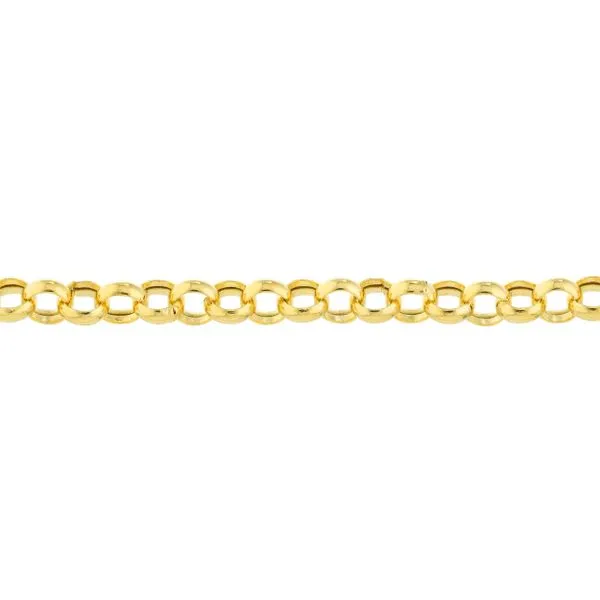 14k Yellow Gold 3.75mm Hollow Rolo Link Bracelet Image 3 Arezzo Jewelers Elmwood Park, IL