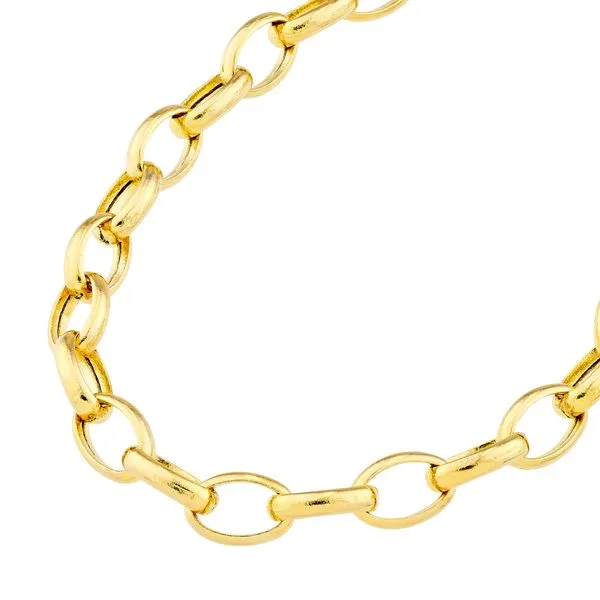 14K Yellow Gold Oval 4.5mm Oval Link Bracelet Image 2 Arezzo Jewelers Elmwood Park, IL