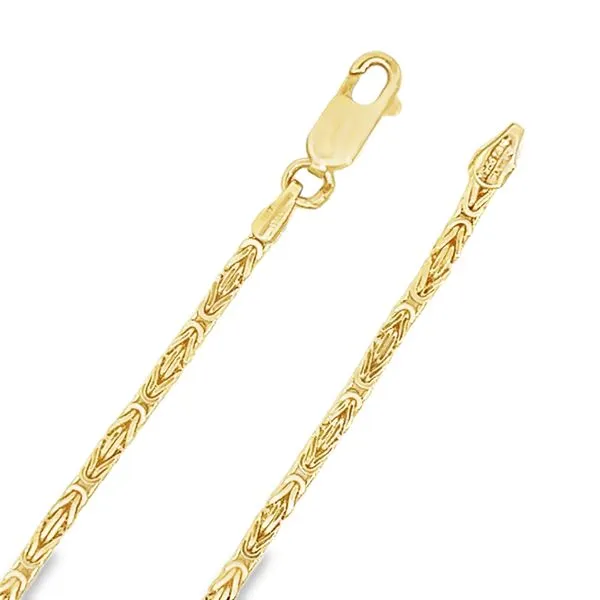 14K Yellow Gold 2mm Byzantine Link Bracelet Image 2 Arezzo Jewelers Elmwood Park, IL
