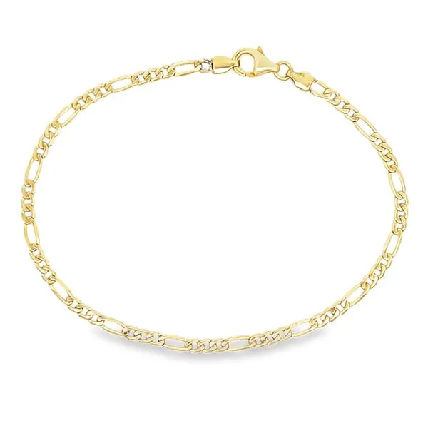 14K Yellow 3mm Gold Figaro Link Bracelet similar item image