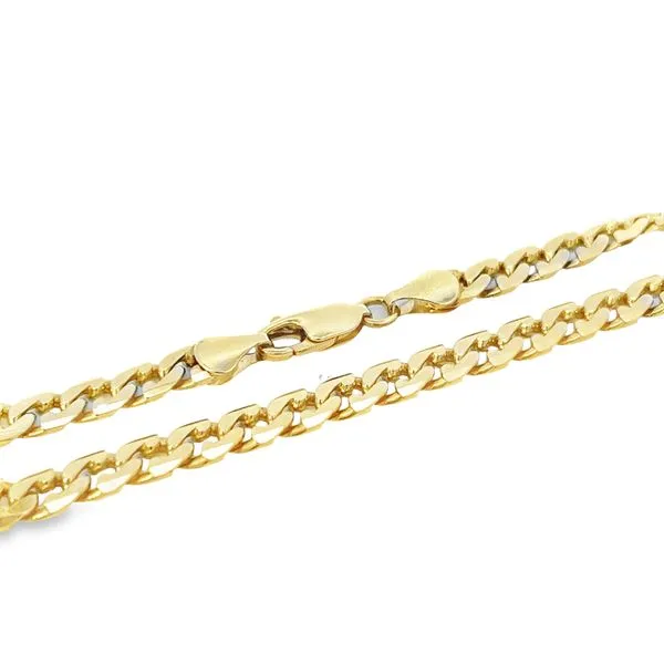 14K Yellow Gold 5.6mm Fancy Cuban Link Bracelet Image 3 Arezzo Jewelers Elmwood Park, IL