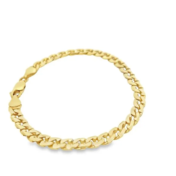 14K Yellow Gold 5.6mm Fancy Cuban Link Bracelet Image 5 Arezzo Jewelers Elmwood Park, IL