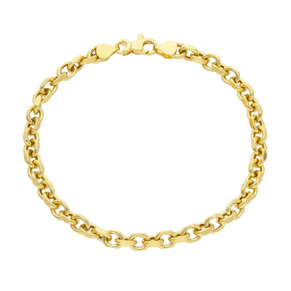 18K Yellow Gold Fancy Italian Link Bracelet Arezzo Jewelers Elmwood Park, IL