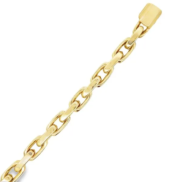 14K Yellow Gold 7mm Hermes Link Bracelet Image 3 Arezzo Jewelers Elmwood Park, IL