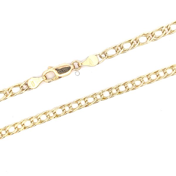 14k Yellow Gold 3.65mm Tiger Eye Link Bracelet - 8.5