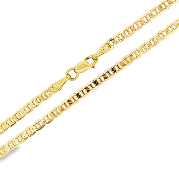 14K Yellow Gold 3mm Anchor Link Bracelet Image 2 Arezzo Jewelers Elmwood Park, IL